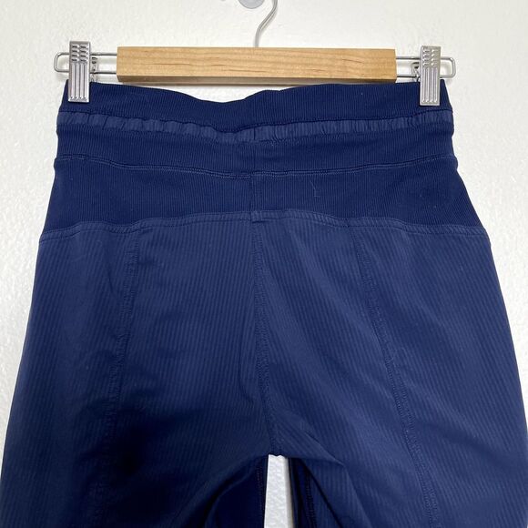 Lululemon Dance Studio Crop Pants Size 2 Track Swift Ankle Blue Drawstring Waist - Picture 9 of 12
